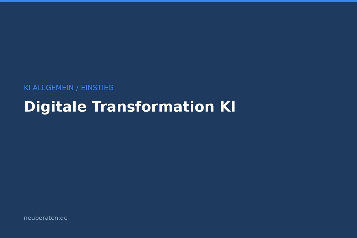 Digitale Transformation mit KI: Strategie für den Mittelstand