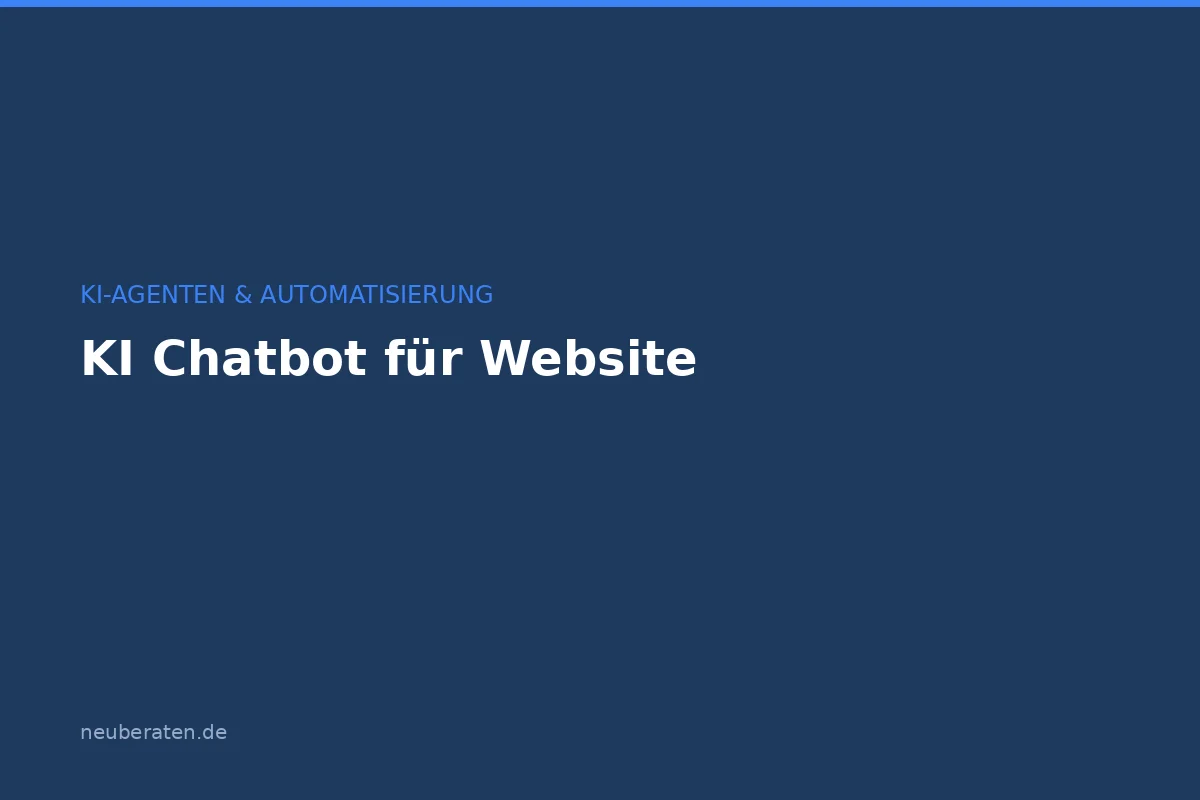 KI Chatbot für Website: Einrichten in 5 Schritten