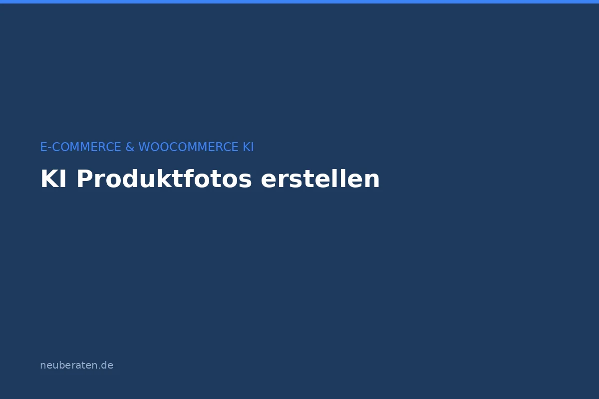 KI Produktfotos erstellen: Praxis-Guide für Online-Shops