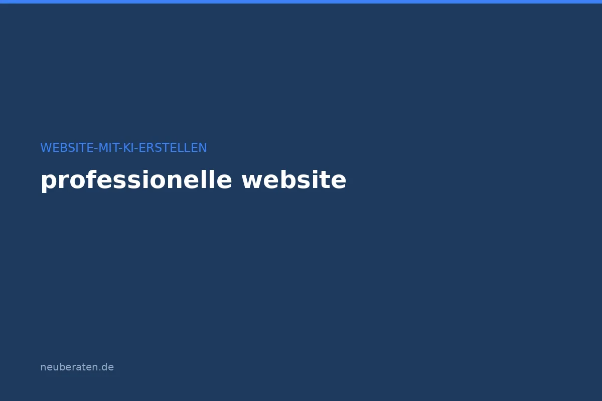 Professionelle Website: Merkmale, Kosten und KI-Optionen